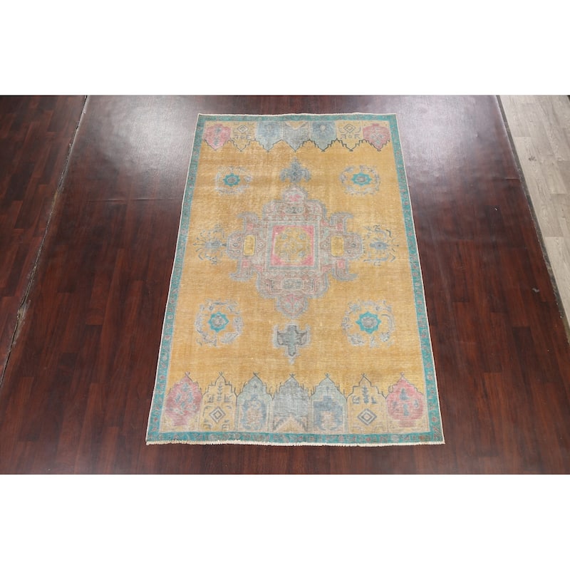 Traditional Geometric Tabriz Persian Area Rug Handmade Wool Carpet - 5'9" x 8'10"