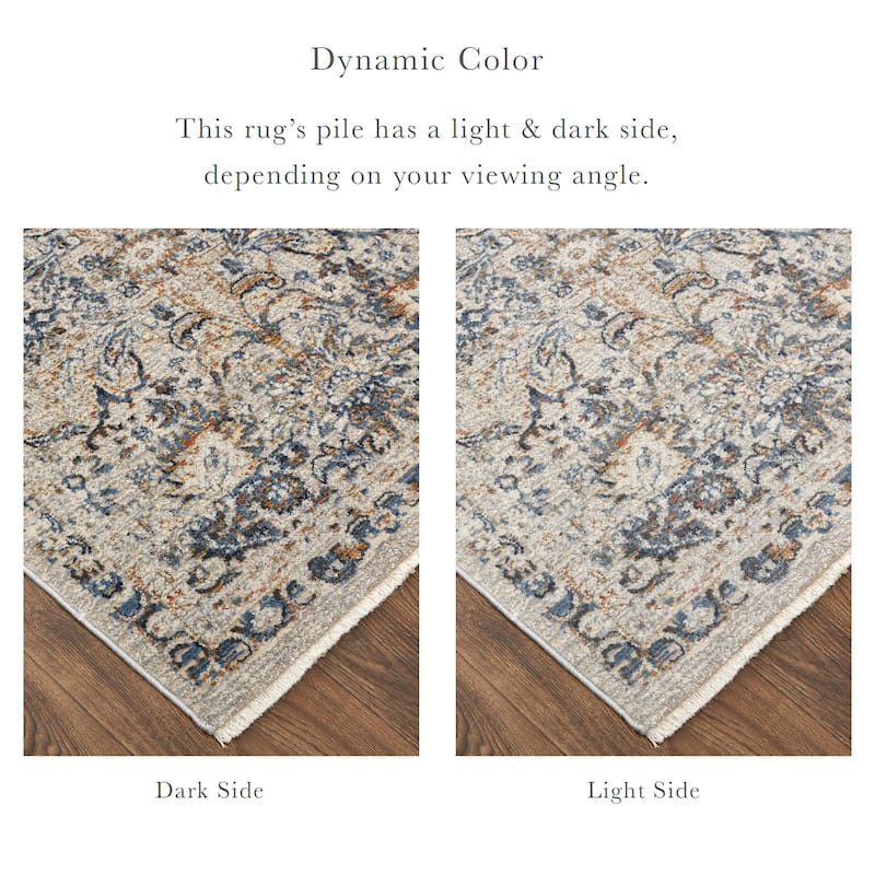 Grand Bazaar Frencess Machine Made Damask Transitional Area Rug