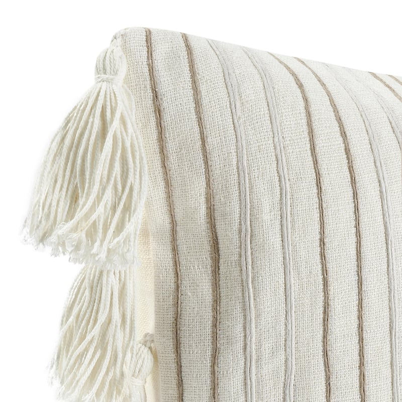 Villa by Classic Home Apana Embroidered Throw Pillow