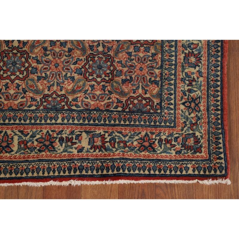 Floral Qum Foyer Rug Handmade Wool Carpet - 4'5" x 6'4"
