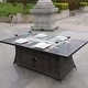 preview thumbnail 8 of 9, Rec Aluminium Fire Pit Dining Table with Wind Guard Brown