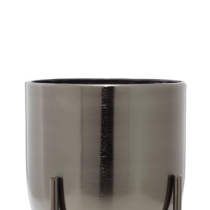 Iron Glam Contemporary Planter (Set of 2) - S/2 16", 13"H