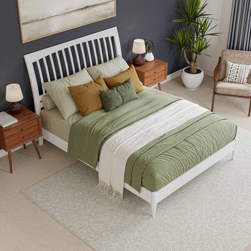 Orleans Solid Wood Low Profile Sleigh Platform Bed