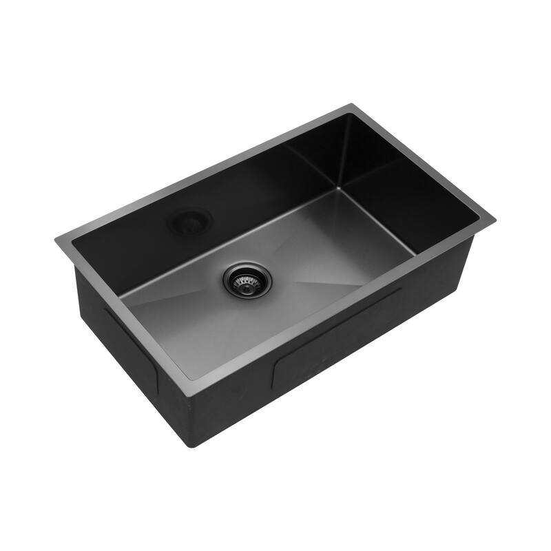 Undermount Single Bowl Stainless Steel Kitchen Sink with Workstation