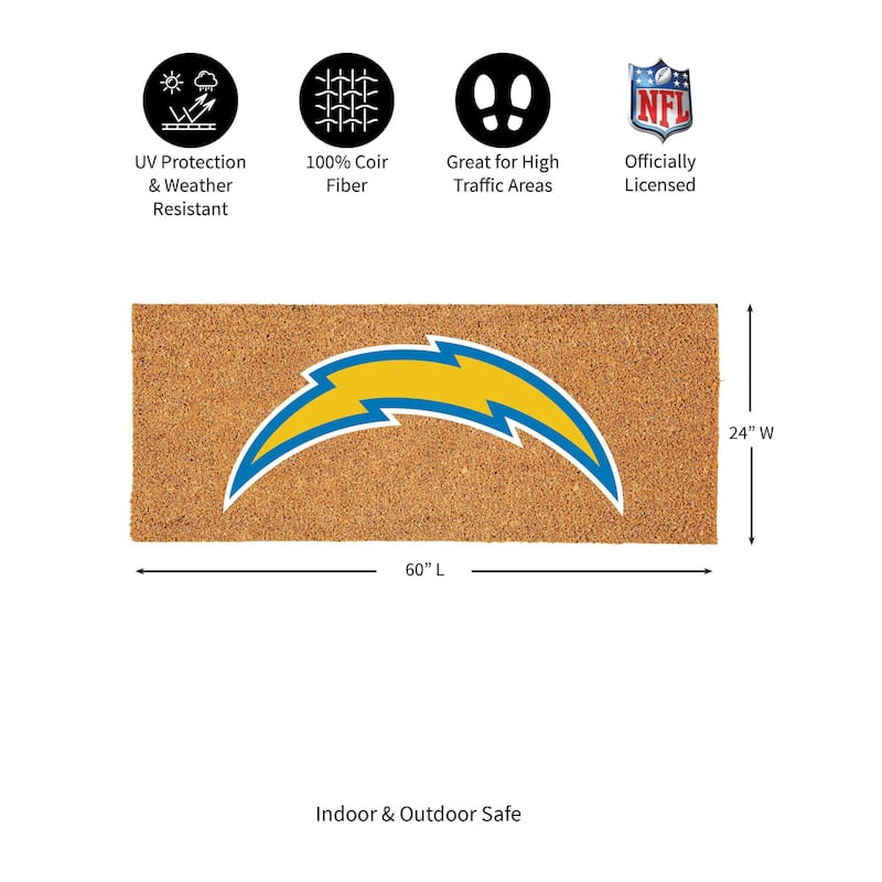 Los Angeles Chargers Full Color Indoor/Outdoor Coir Mat