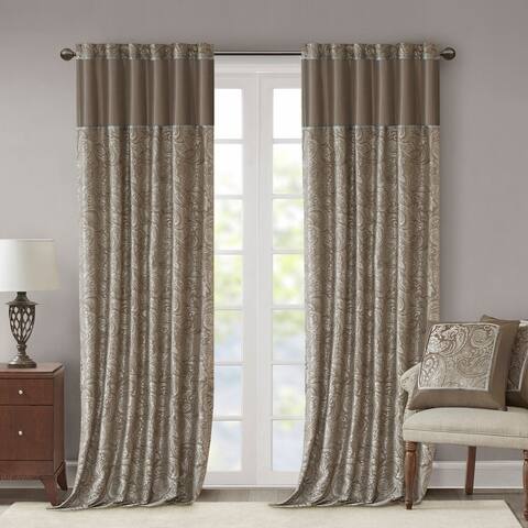 Madison Park Whitman Jacquard Curtain Panel Pair