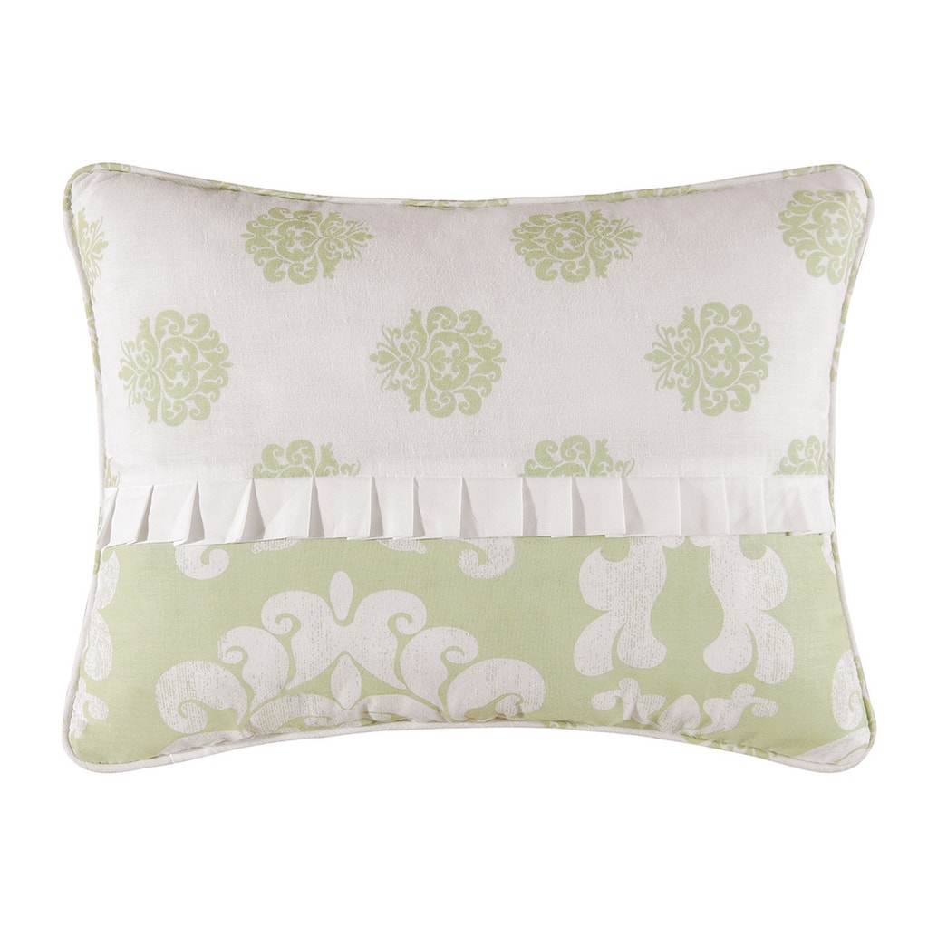 Colonial Williamsburg 12" x 16" Providence Cucumber Ruffled Pillow