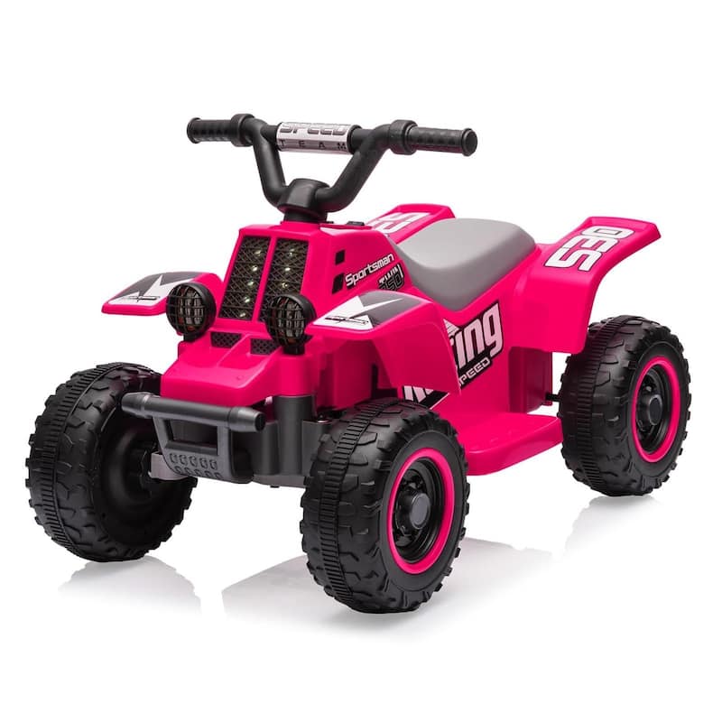 6V Kids Ride On Electric ATV with LED Headlights