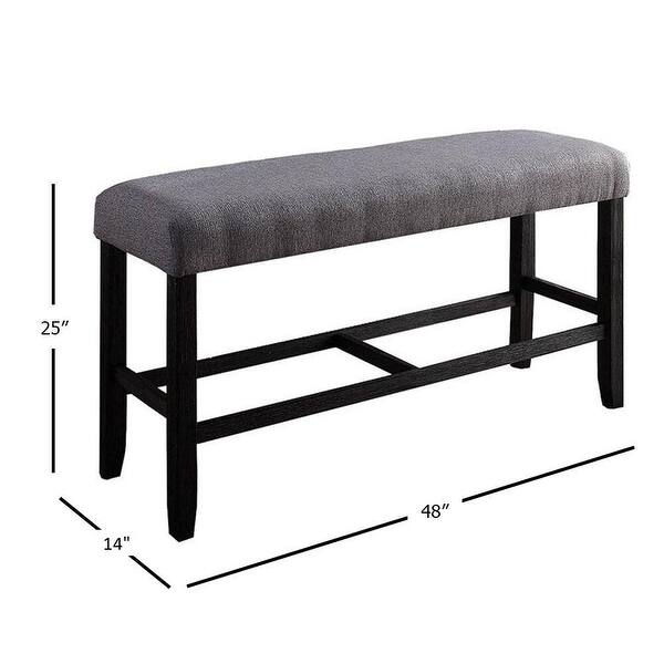 Kitchen Support Bench Counter Height Bench With Upholstered Padded Seat And Footrest Support ...