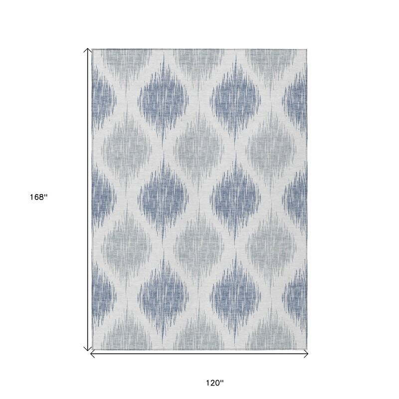 HomeRoots Ikat Transitional Rectangle Outdoor Rug