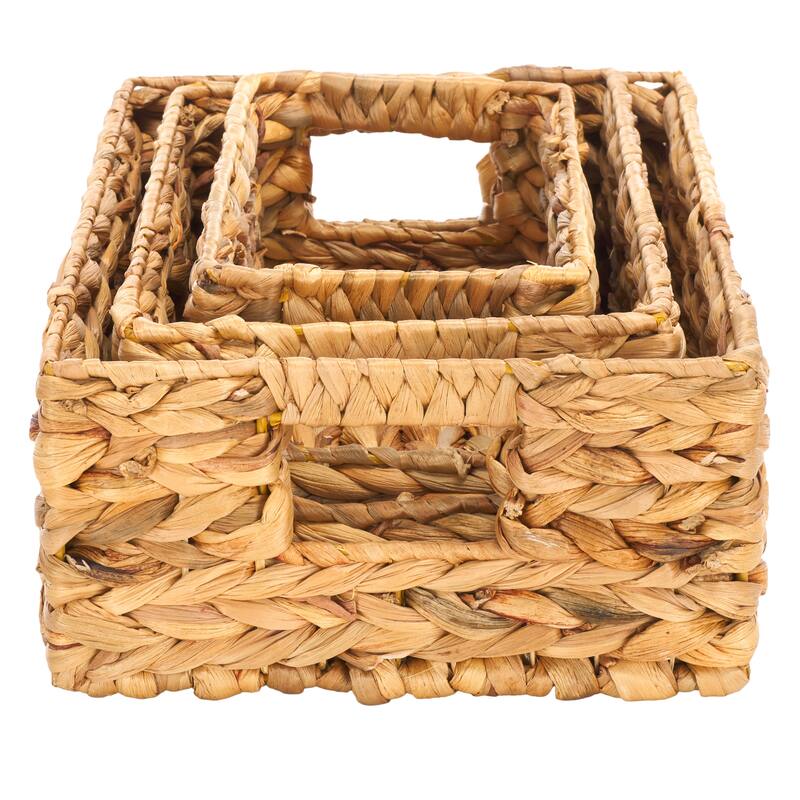 SAFAVIEH Sjaan Set Of 3 Storage Baskets (Fully Assembled) - 13.7 In. W x 9.4 In. D x 4.7 In. H - 14Wx9Dx5H
