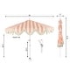 preview thumbnail 146 of 157, 9ft Tassel Patio Umbrella Auto-Tilt, Crank , by JONATHAN Y