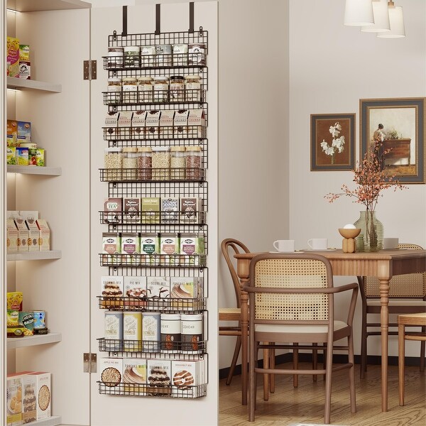 9-Tier Spice Rack Organizer with Door Hook, Extra Large Capacity