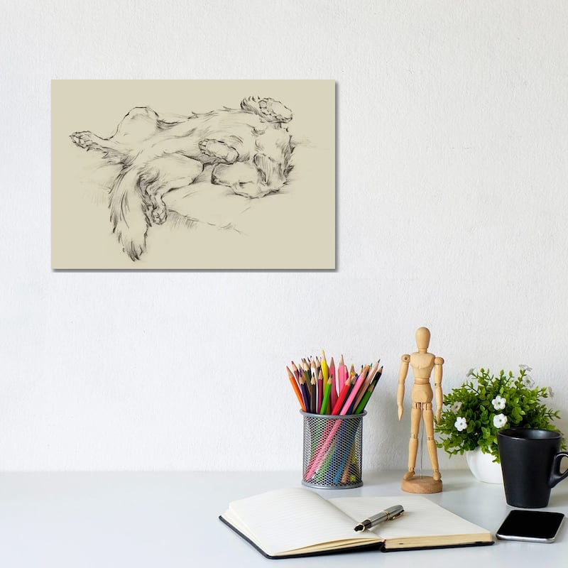 iCanvas "Dog Tired II" by Ethan Harper Canvas Print - 8x12x0.75