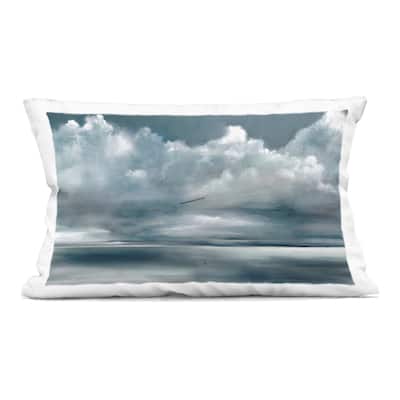 Stupell Full Grey Storm Clouds Decorative Printed Throw Pillow Design by Ruane Manning