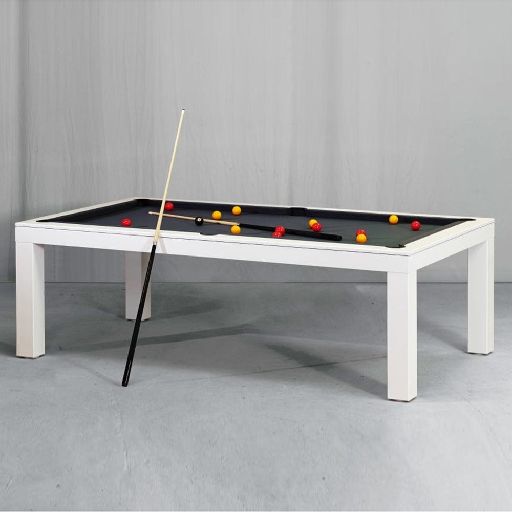 White Billiards Alpha Modern Slate Dining Top Pool Table