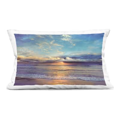 Stupell Sun Rays on Beach Shore Decorative Printed Throw Pillow Design by Mike Calascibetta