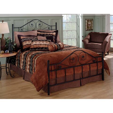 Hillsdale Harrison Full Metal Bed without Frame, Textured Black