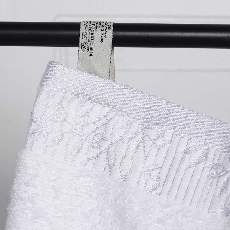 Superior Wisteria Cotton Floral Jacquard 8 Piece Bathroom Towel Set
