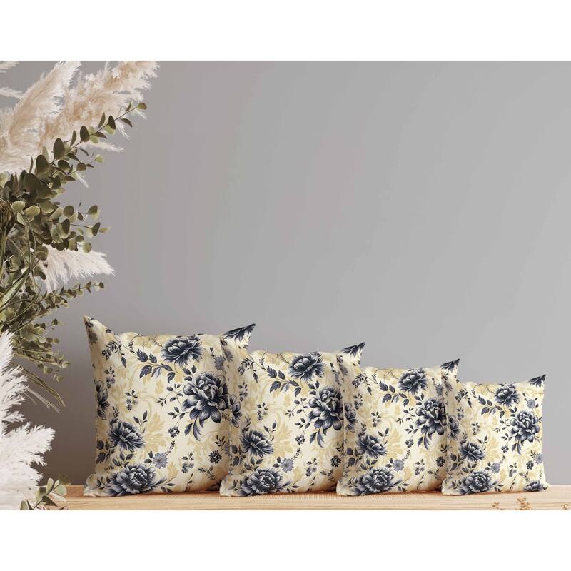Nature's Canvas Indoor/Outdoor Reversible Throw Pillow Yellow and Grey