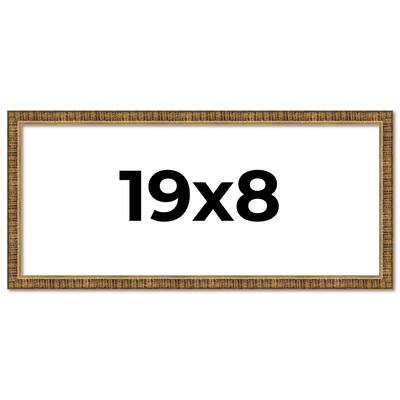 19x8 Frame Gold Kingsley Distressed Solid Wood Picture Frame Width