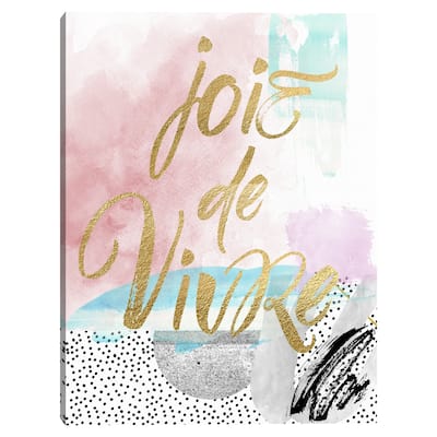 Joire de Vivre Gold Canvas Art Print