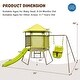 preview thumbnail 3 of 8, Costway 4-in-1 Swing Set with Covered Playhouse Fort Height Adjustable - See Details