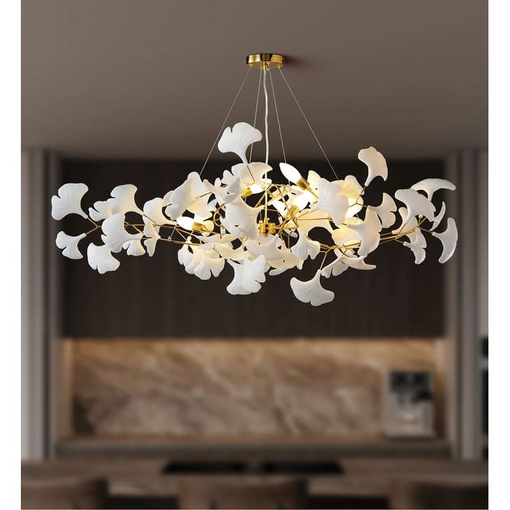 KAYLA Luxury Ginkgo Branch Chandelier for Living Room, Dining Room, Foyer, Kitchen Island
