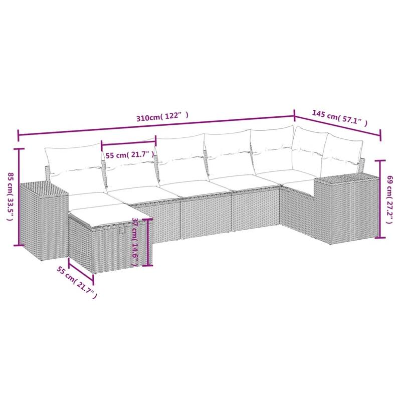 vidaXL Garden Sofa Set
