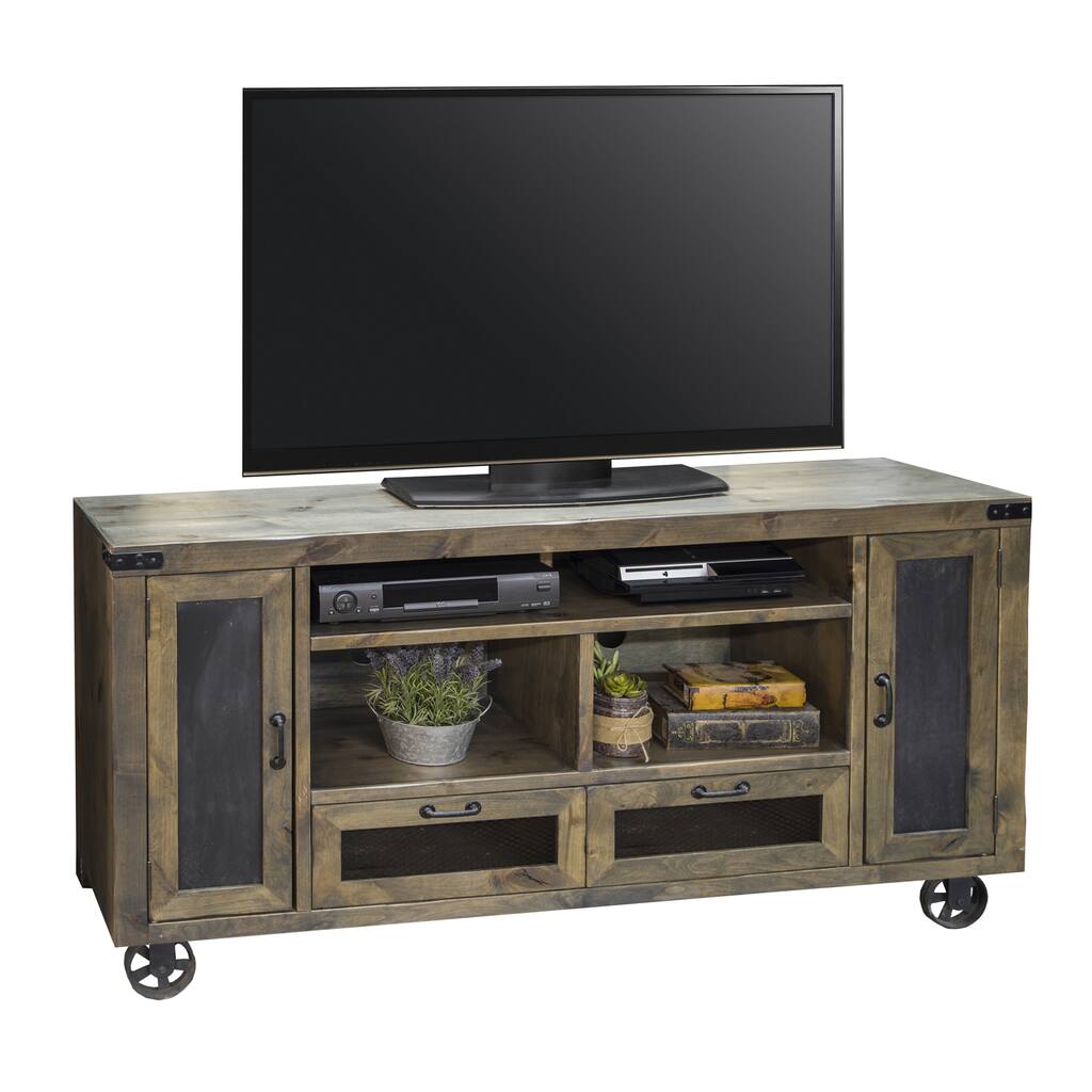 The Gray Barn Fagerbakke Barnwood 66-inch TV Console