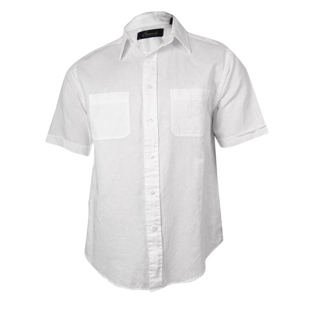 Shop Roundtree Yorke Men S Casuals Woven Linen Cotton Shirt
