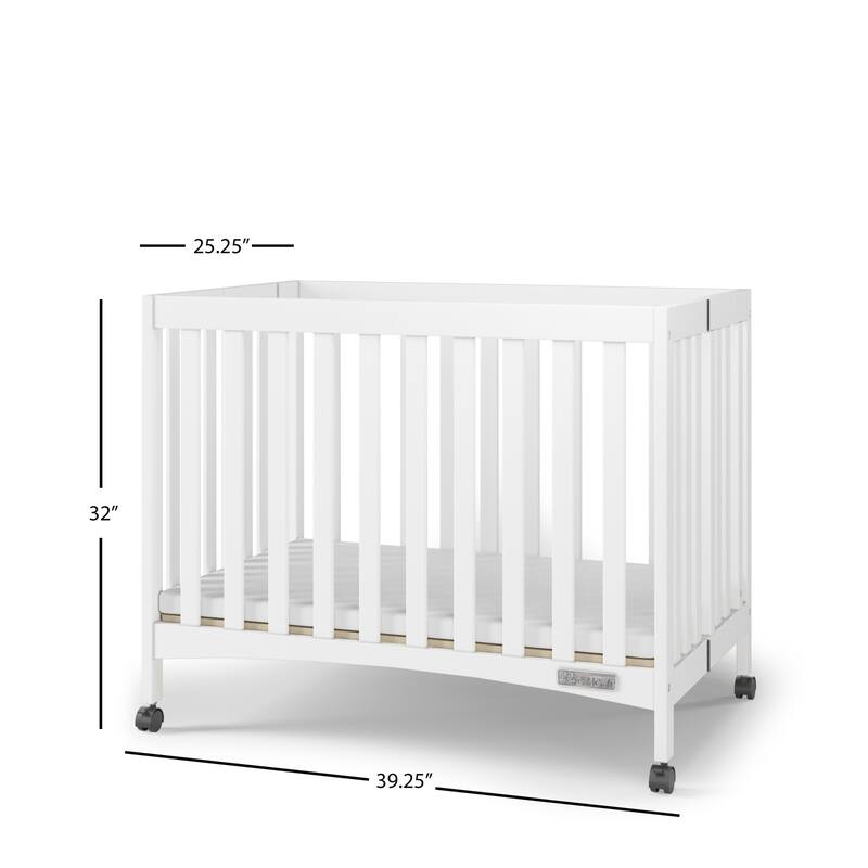 Forever Eclectic London Folding Mini Crib - 39.25" L x 25.25" W x 32" H