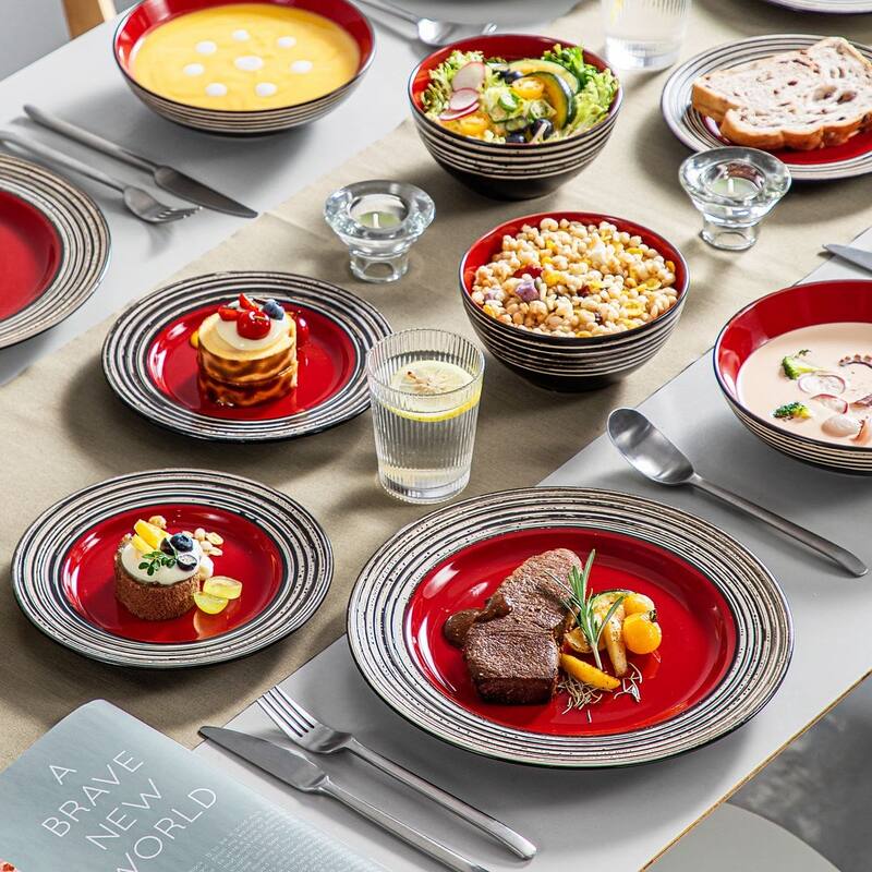 vancasso ARBRE 32-Piece Stoneware Dinnerware Set, Service for 8