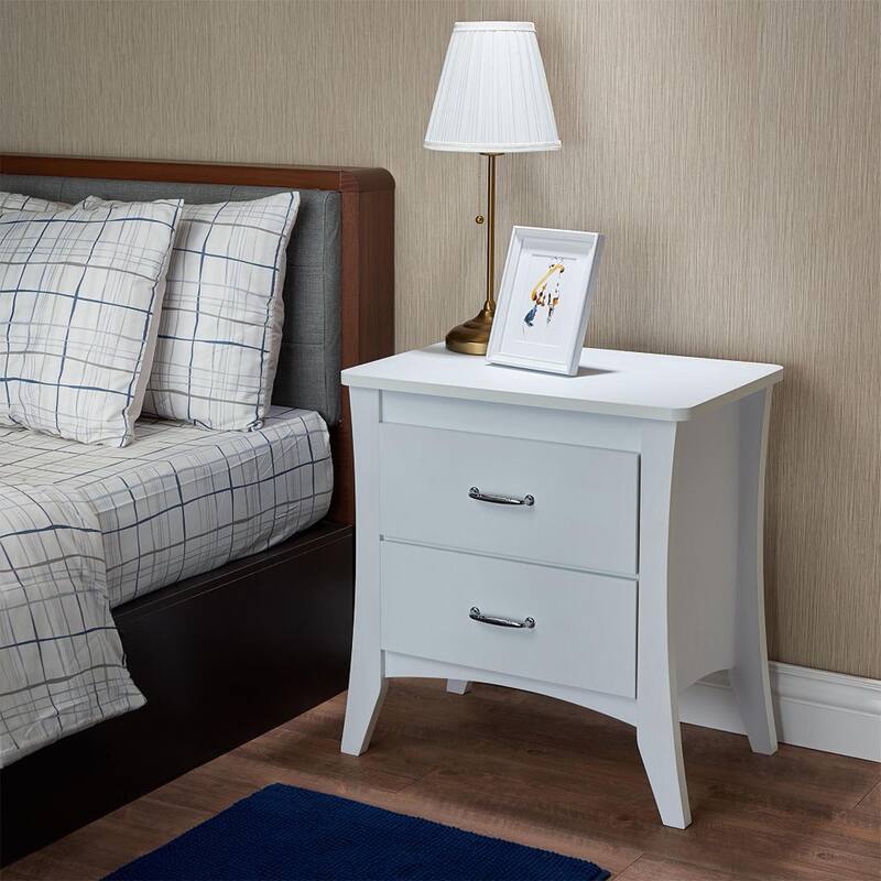 Rectangula Nightstand with 2 Drawers