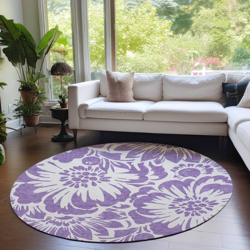 Sasi Garden-Inspired Weather Resistant Versatile Elegance Runner Outdoor Rug