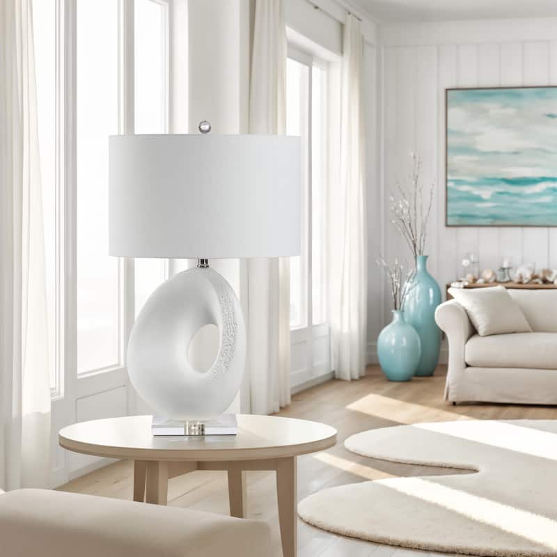 Everren Opalis 29.0" Height Table Lamps, White