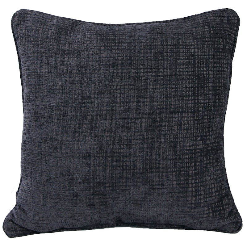 18" x 18" Hatched Solid Indoor Throw Pillow with Welt - Hatched Charcoal
