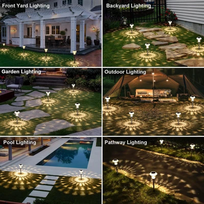 Solar LED Landscape Lights, Waterproof Outdoor Pathway, Garden, Yard, or Lawn Lighting - N/A