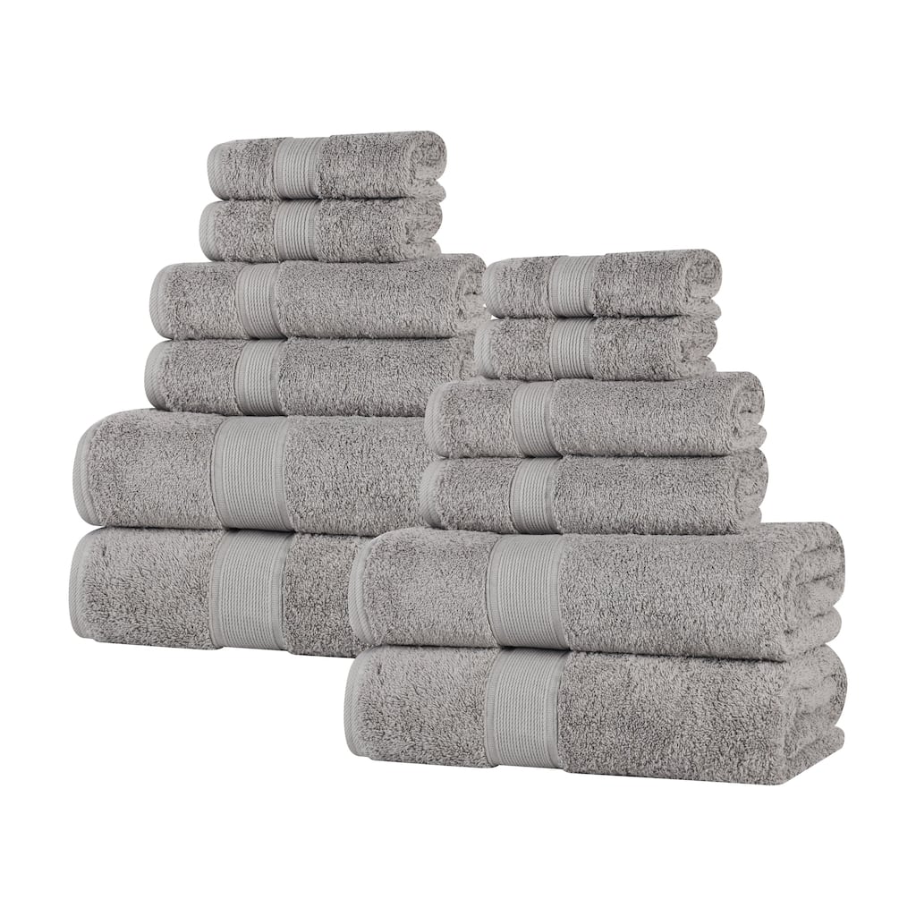 Blue Nile Mills Oregon Organic Cotton Medium Weight Solid 12 PC Towel Set