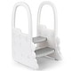preview thumbnail 1 of 6, 2-Tier Step Stool for Kids, Toddler Step Stool for Bathroom Sink - White White