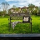preview thumbnail 8 of 7, 40.5 in. Cast Aluminum Park Bench Patio Backyard Decorative Bench