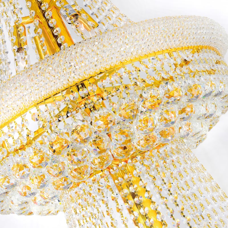 Empire 38 Light Down Chandelier With Gold Finish
