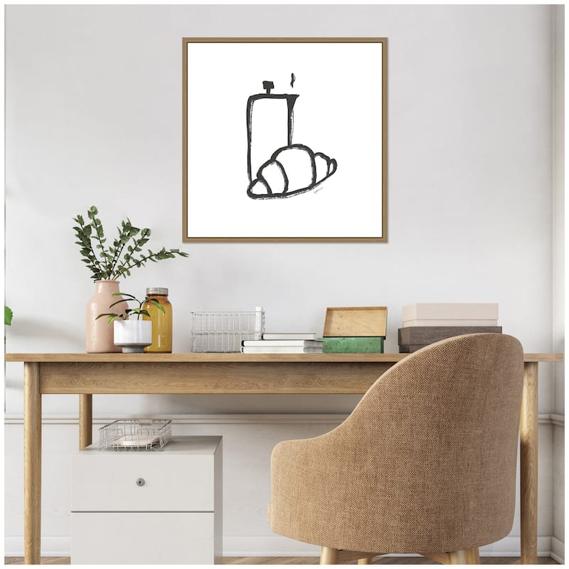 Kate and Laurel Breakfast Club No. 2 by Gabrielly Guedes Framed Canvas Wall Art Print