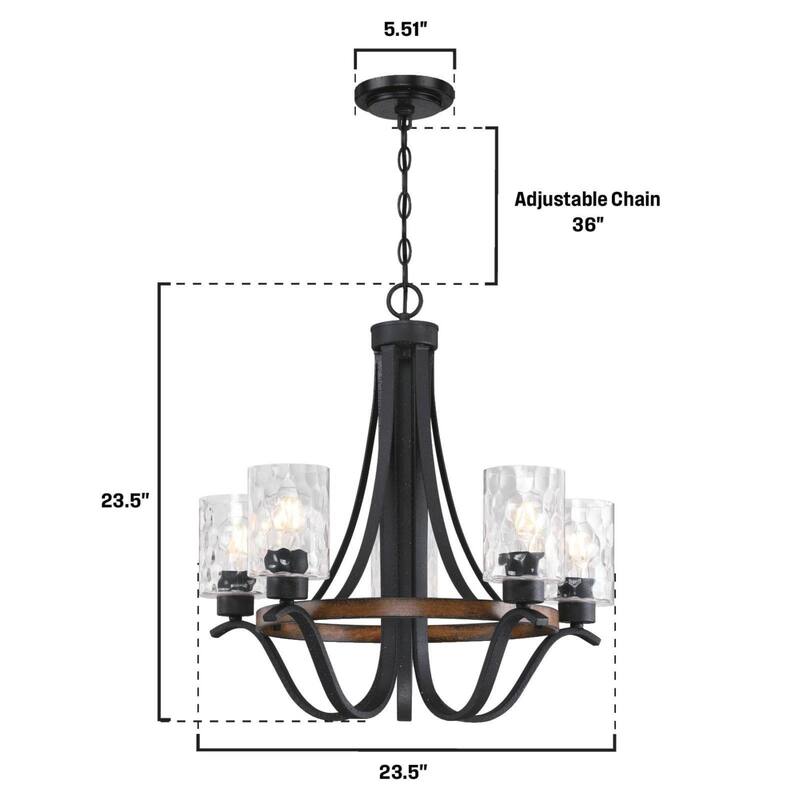 Westinghouse 6133100 Barnwell 5 Light 24" Wide LED Ring Chandelier