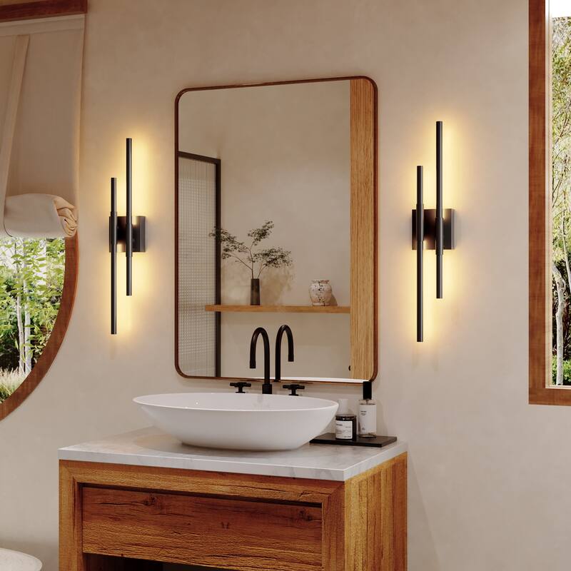 2Pack Bathroom Vanity Light 25'' LED Fixtures Over Mirror Wall Sconce