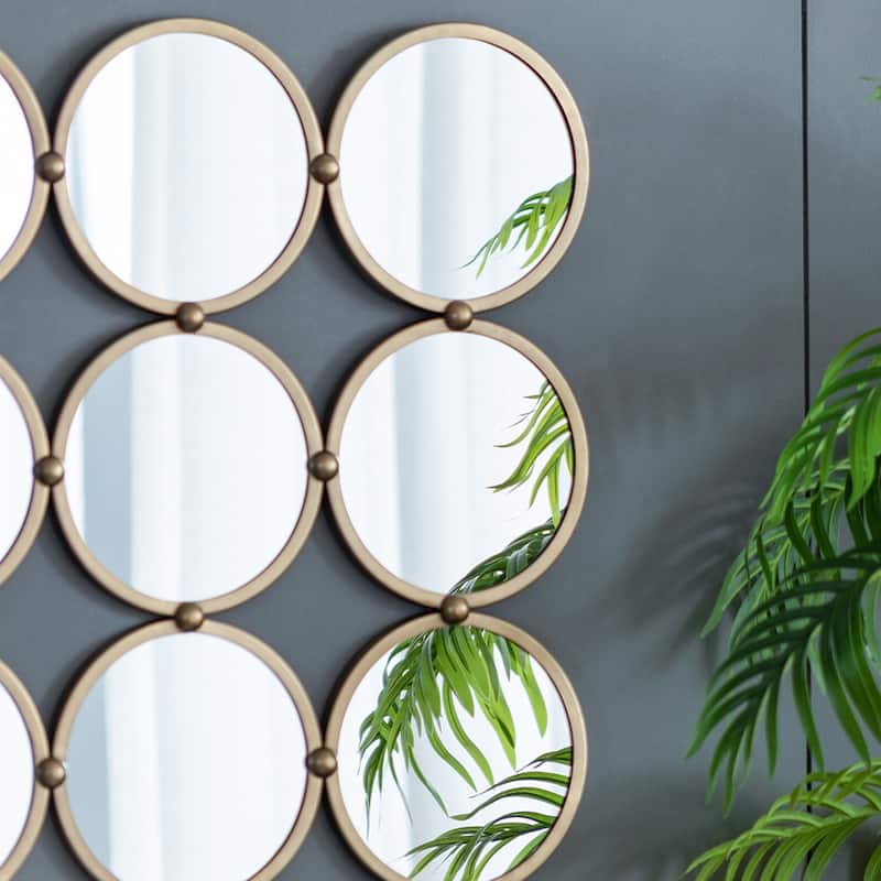 Harmony 9 Ring Metal Wall Mirror
