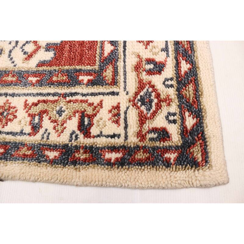 ECARPETGALLERY Hand-knotted Jules Serapi Cream Wool Rug - 5'5 x 7'5