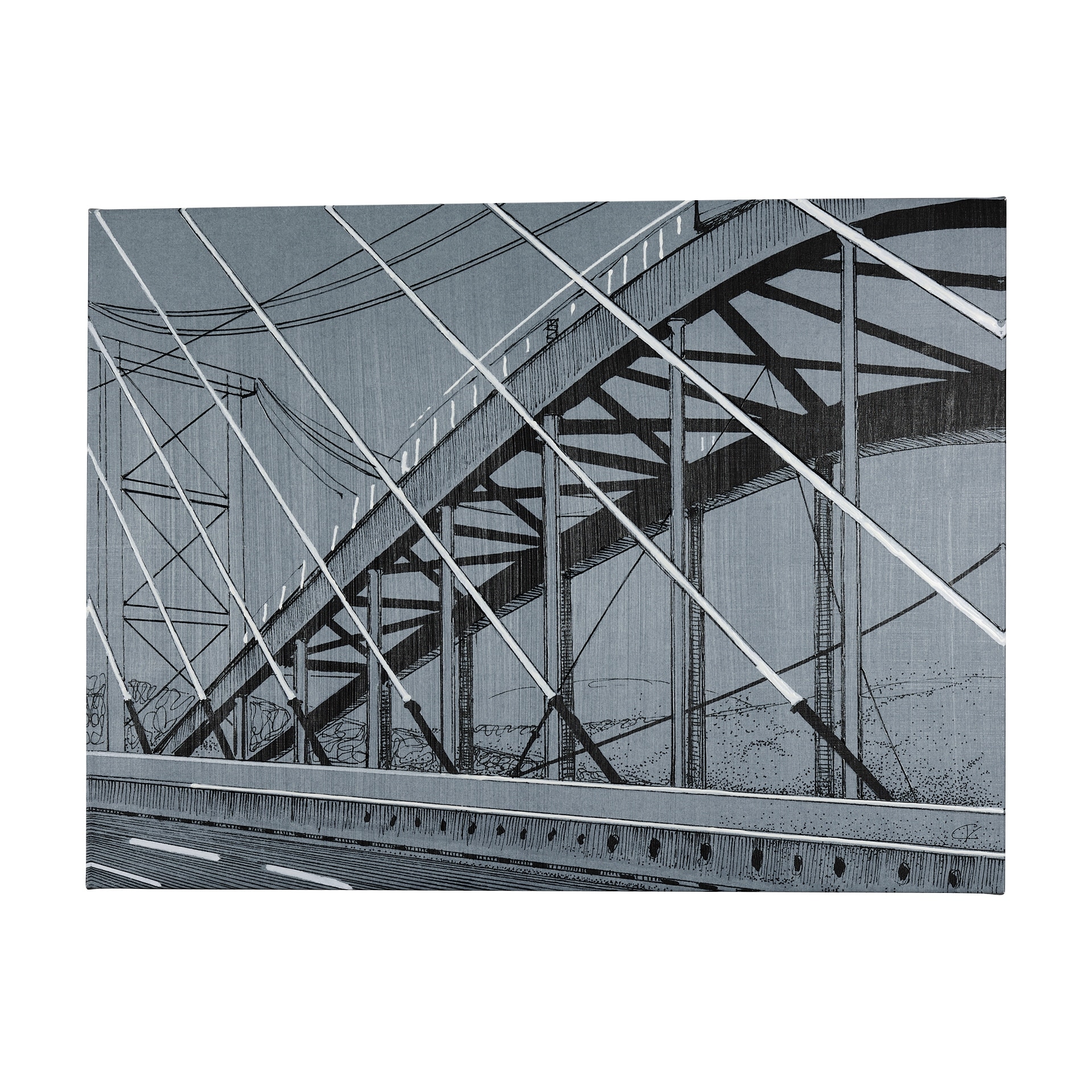 Mercana Bridge II (56 x 42) Canvas Art Print