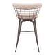 preview thumbnail 4 of 6, Saku Swivel Barstool Beige & Brown
