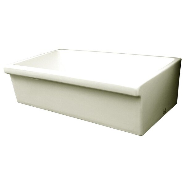 Whitehaus WHQ536 36" Large Quatro Alcove Reversible Fireclay Farm House Sink from the Farmhaus Collection - Apron Front